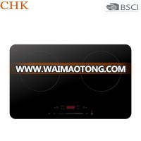 CHK 3500W  GS/CE Slider Touch Control Tabletop 2 Hobs Electric Induction Stove