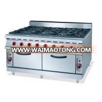 Chic Free Standing Stainless Steel Cooking Gas Range Commercial Oven With 8 Burner